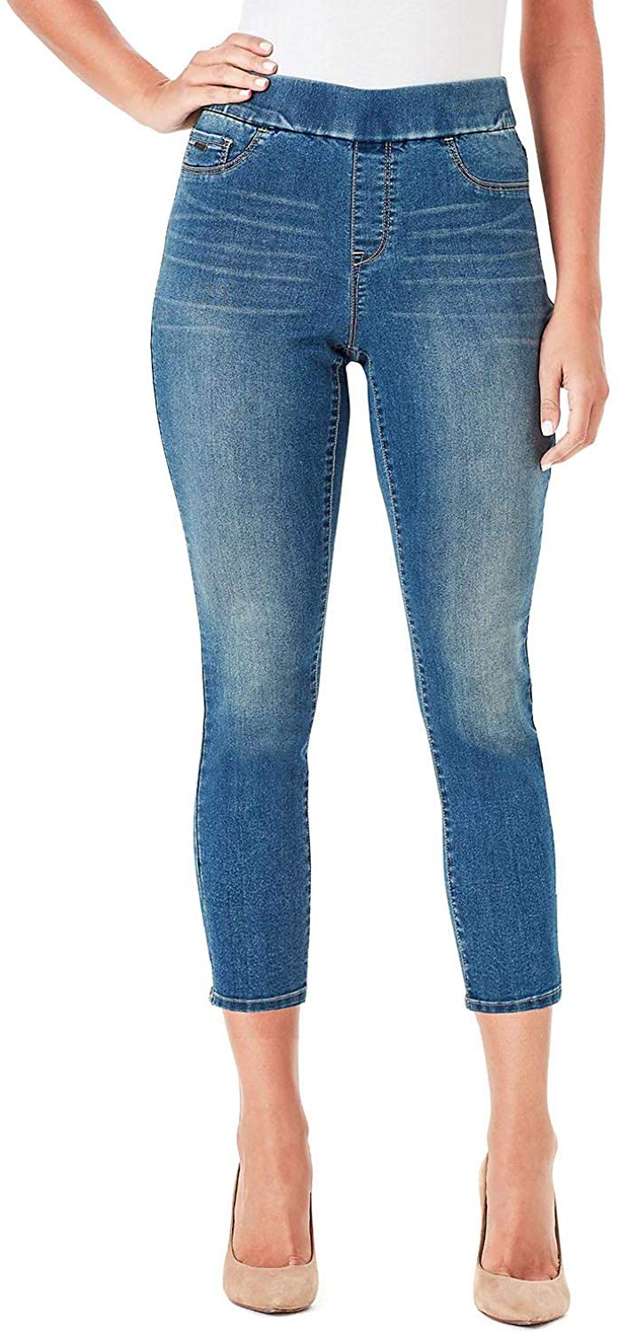 Price:$22.90 Nine West Womens Heidi Pull-On Skinny Crop Jeans at Amazon Women's Jeans store