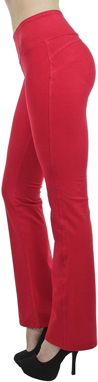 Price:$22.99 Shaping Pull On Butt Lift Push Up Yoga Pants Stretch Indigo Denim Flare Jeans at Amazon Women's Jeans store