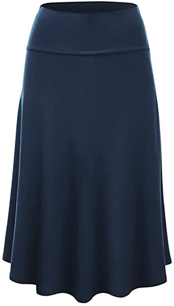 Price:$3.69 TOPUNDER Maxi Skirts for Women Solid Flare Hem High Waist Midi Skirt Sexy Pleated Skirt at Amazon Women’s Clothing store