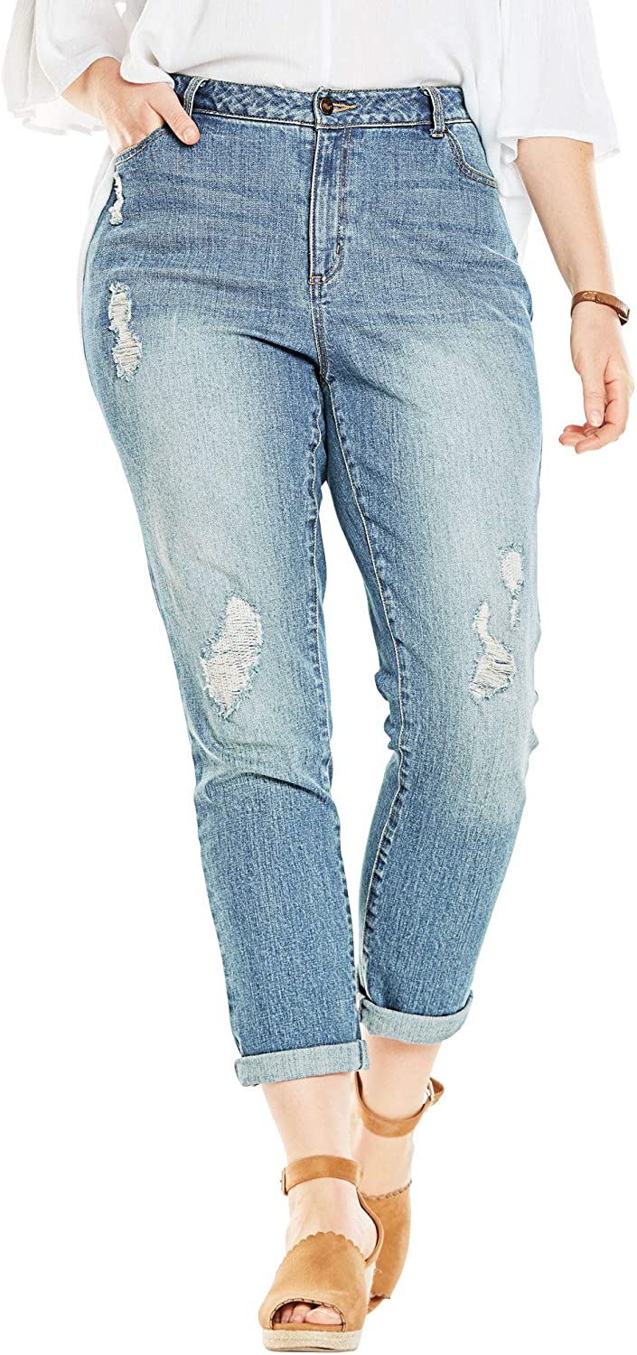 Price:$22.41 Woman Within Women's Plus Size Girlfriend Stretch Jean at Amazon Women's Jeans store