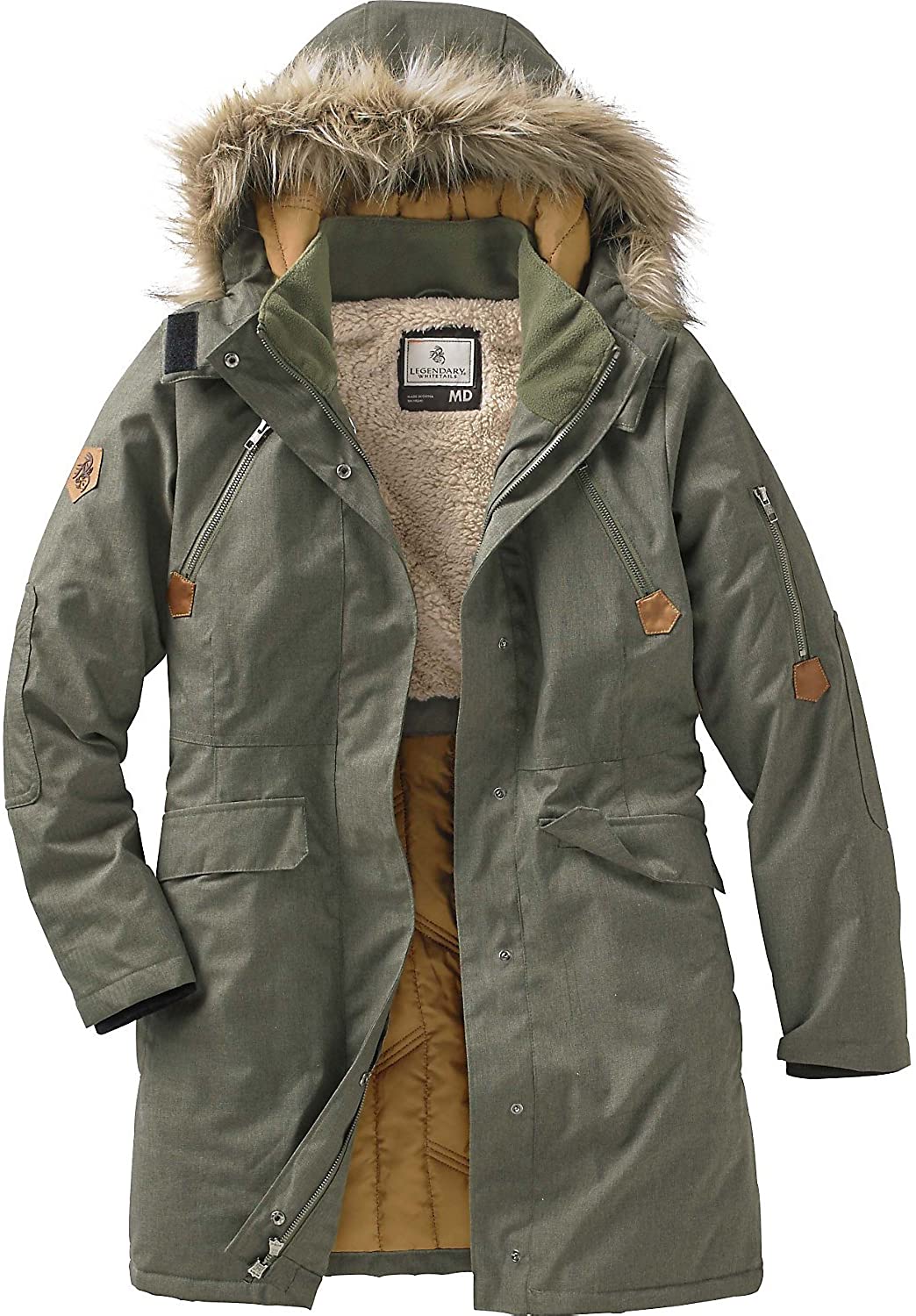 Price:$129.99    Legendary Whitetails Ladies Anchorage Parka Army Large  Clothing
