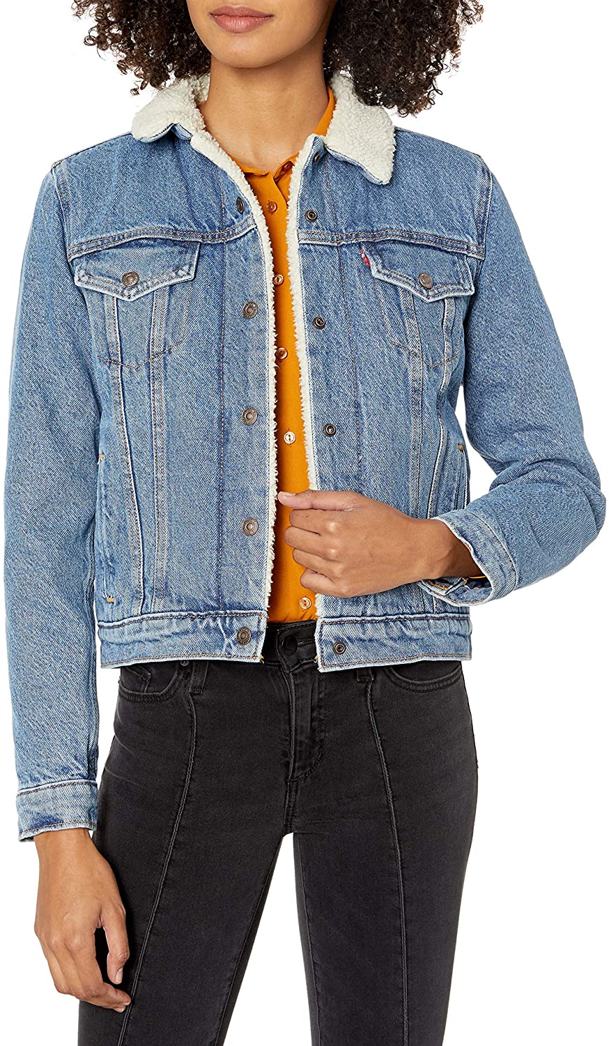 Price:$73.48 Levi's Women's Original Sherpa Trucker at Amazon Women's Coats Shop