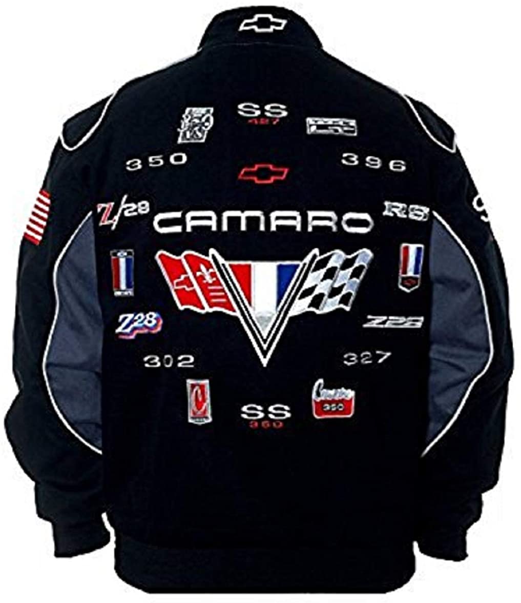 Price:$129.99 Camaro Racing Cotton Black JH Design Jacket Size XXLarge at Amazon Men’s Clothing store