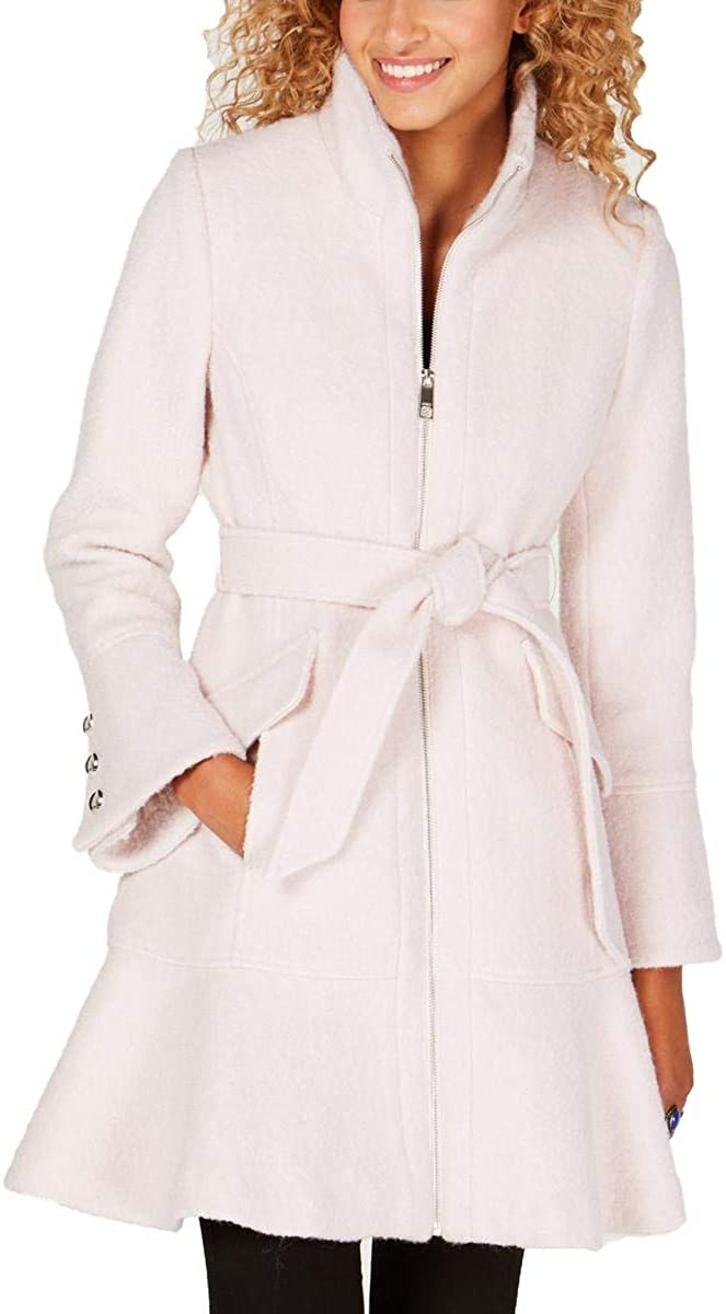 Price:$92.99    GUESS Womens Wool Blend Boucle Midi Coat  Clothing
