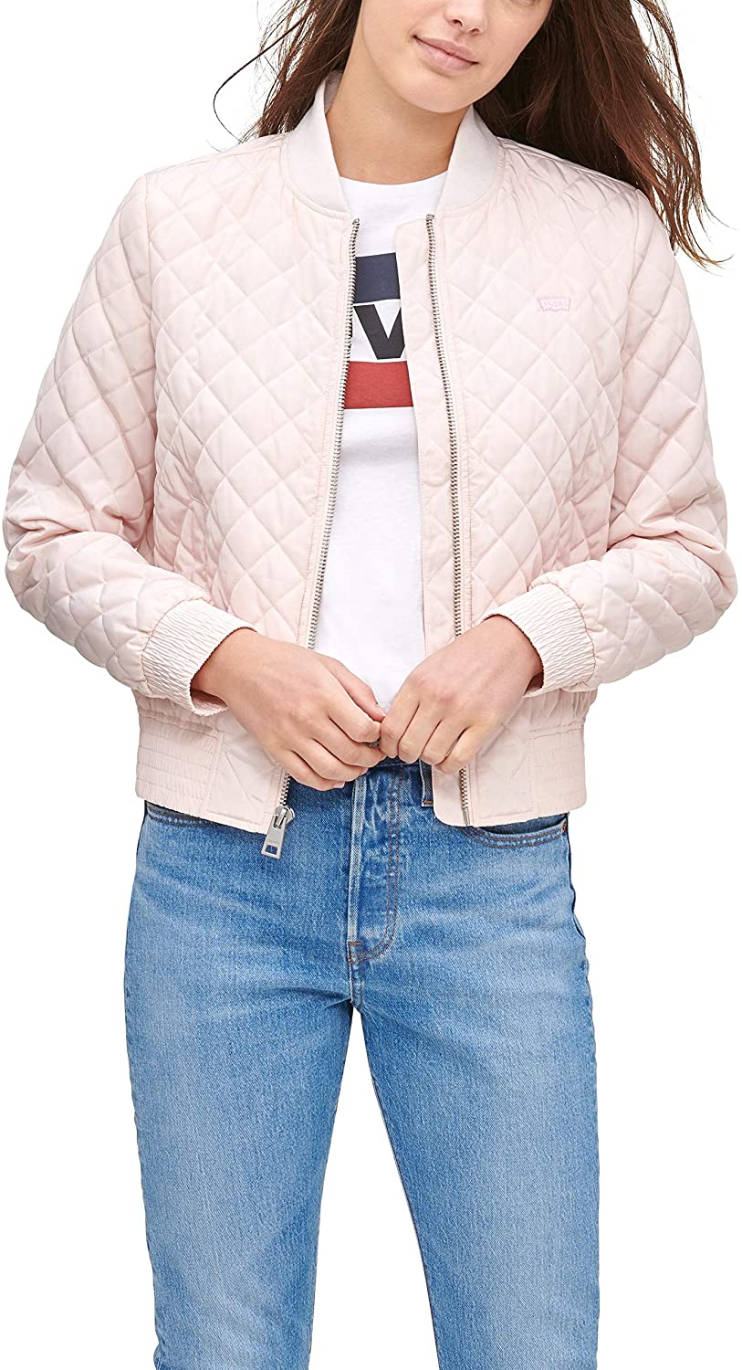 Price:$66.47 Levi's Women's Diamond Quilted Bomber Jacket at Amazon Women's Coats Shop