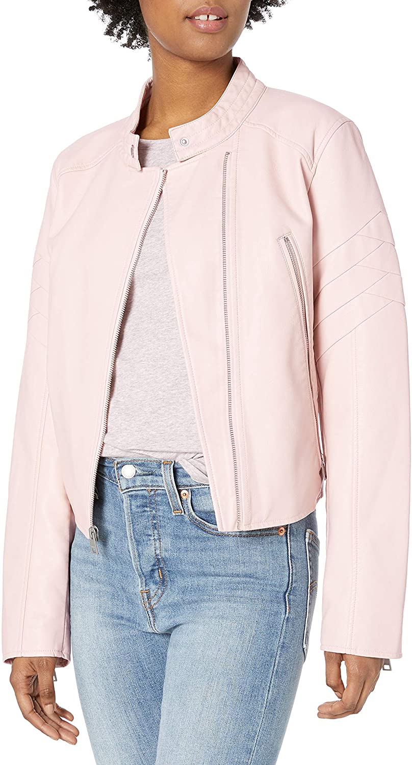 Price:$99.99 Levi's Women's Faux Leather Fashion Racer Jacket at Amazon Women's Coats Shop