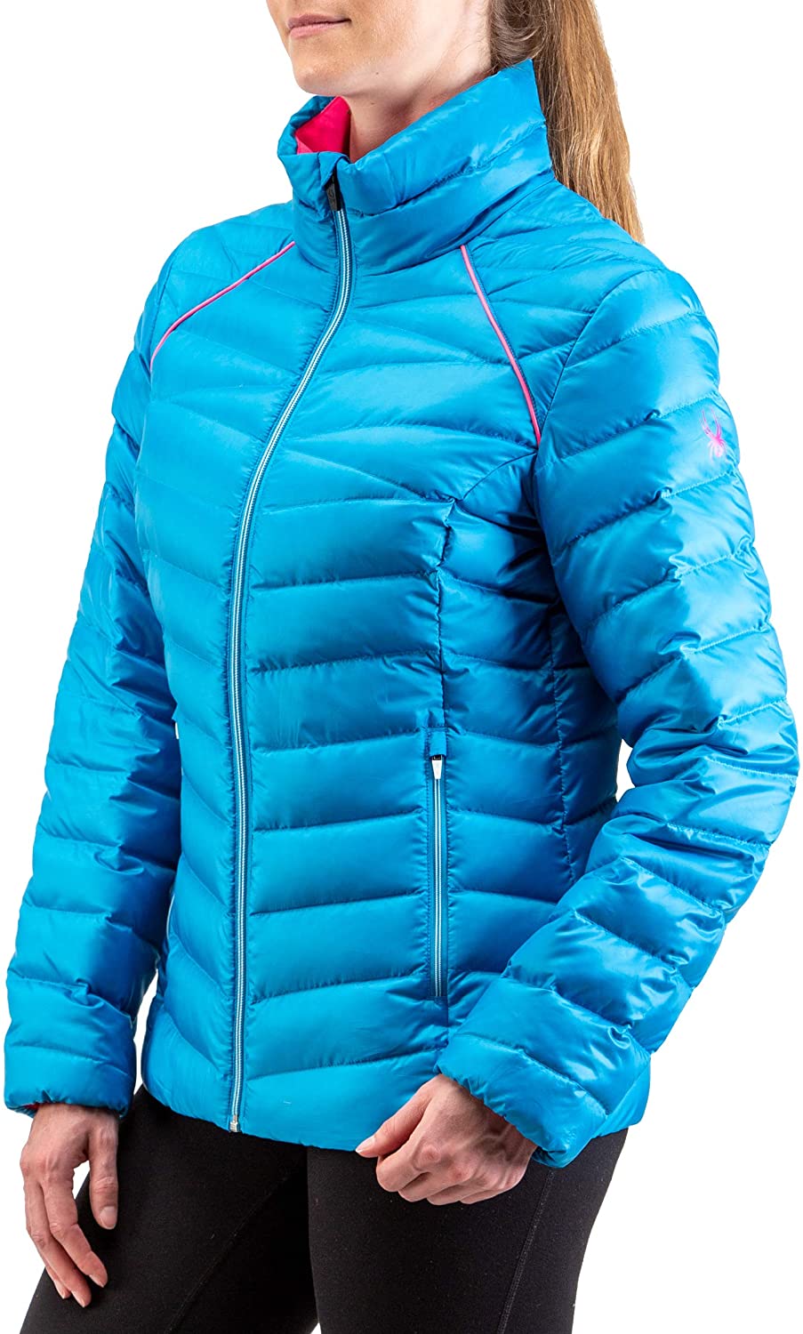 Price:$87.99    Spyder Women’s Timeless Down Jacket – Paneled Puffy Lightweight Full Zip  Clothing