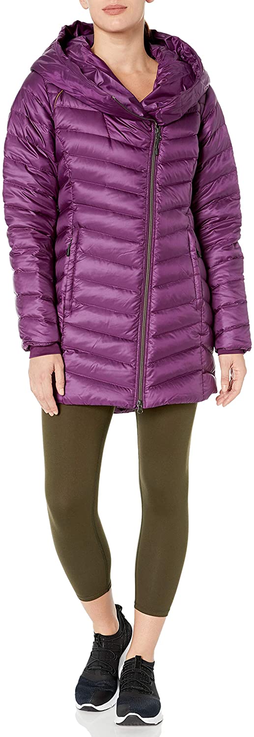 Price:$112.30    Spyder Women’s Timeless Long Down Jacket – Paneled Puffy Lightweight Hooded Full Zip  Clothing