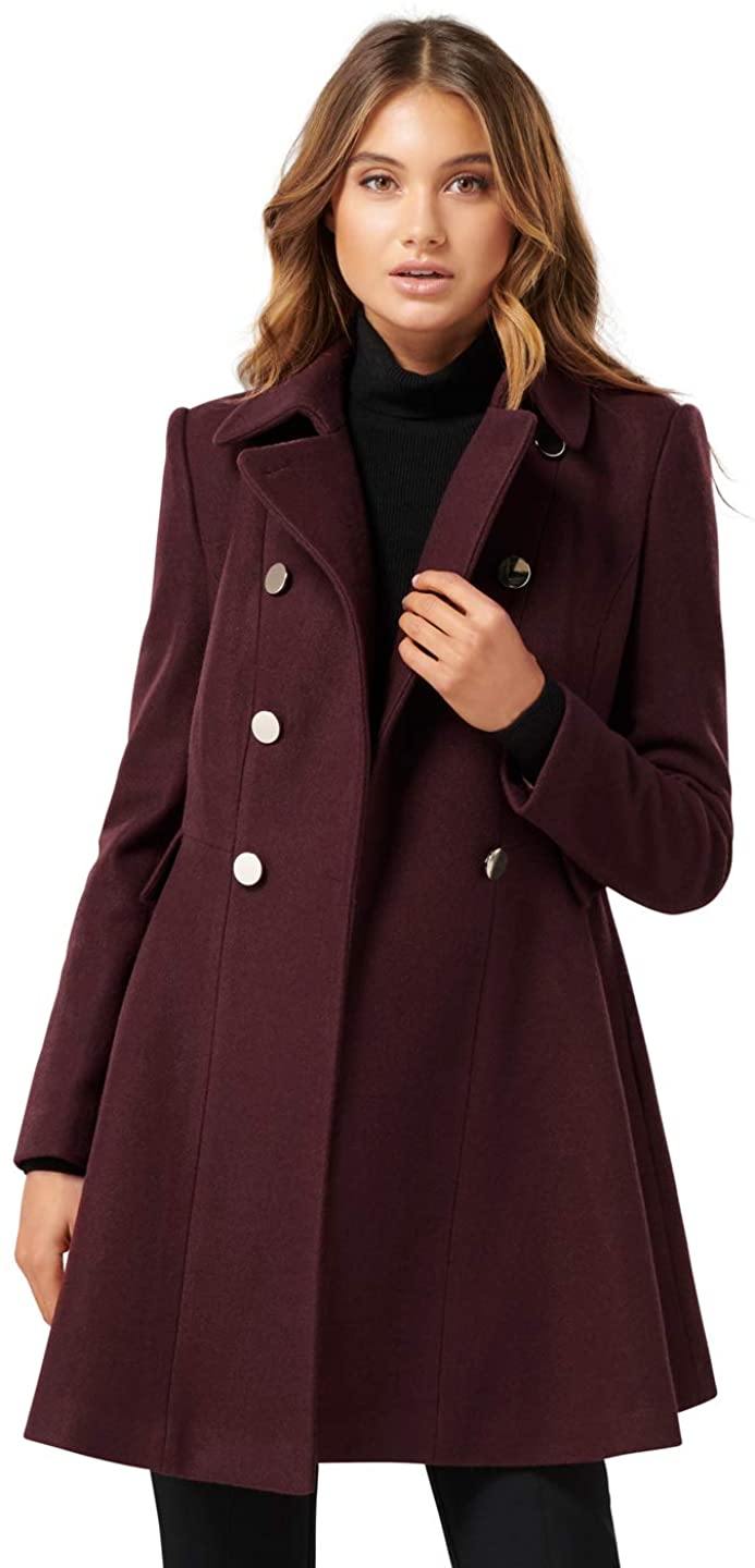 Price:$85.00    Ever New Womens Louise Fit & Flare Coat  Clothing
