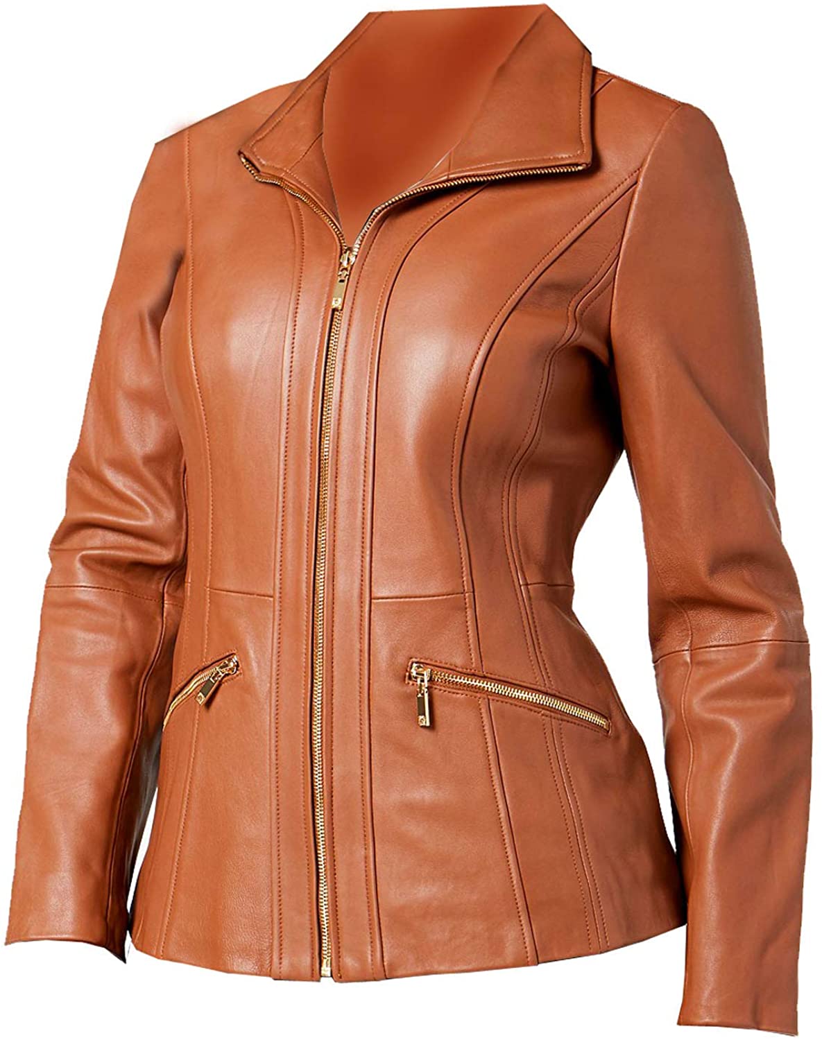 Price:$181.98 VearFit Fantam Designer Missy Tan, Gray, Red, Black Women Leather Blazar Coat at Amazon Women's Coats Shop