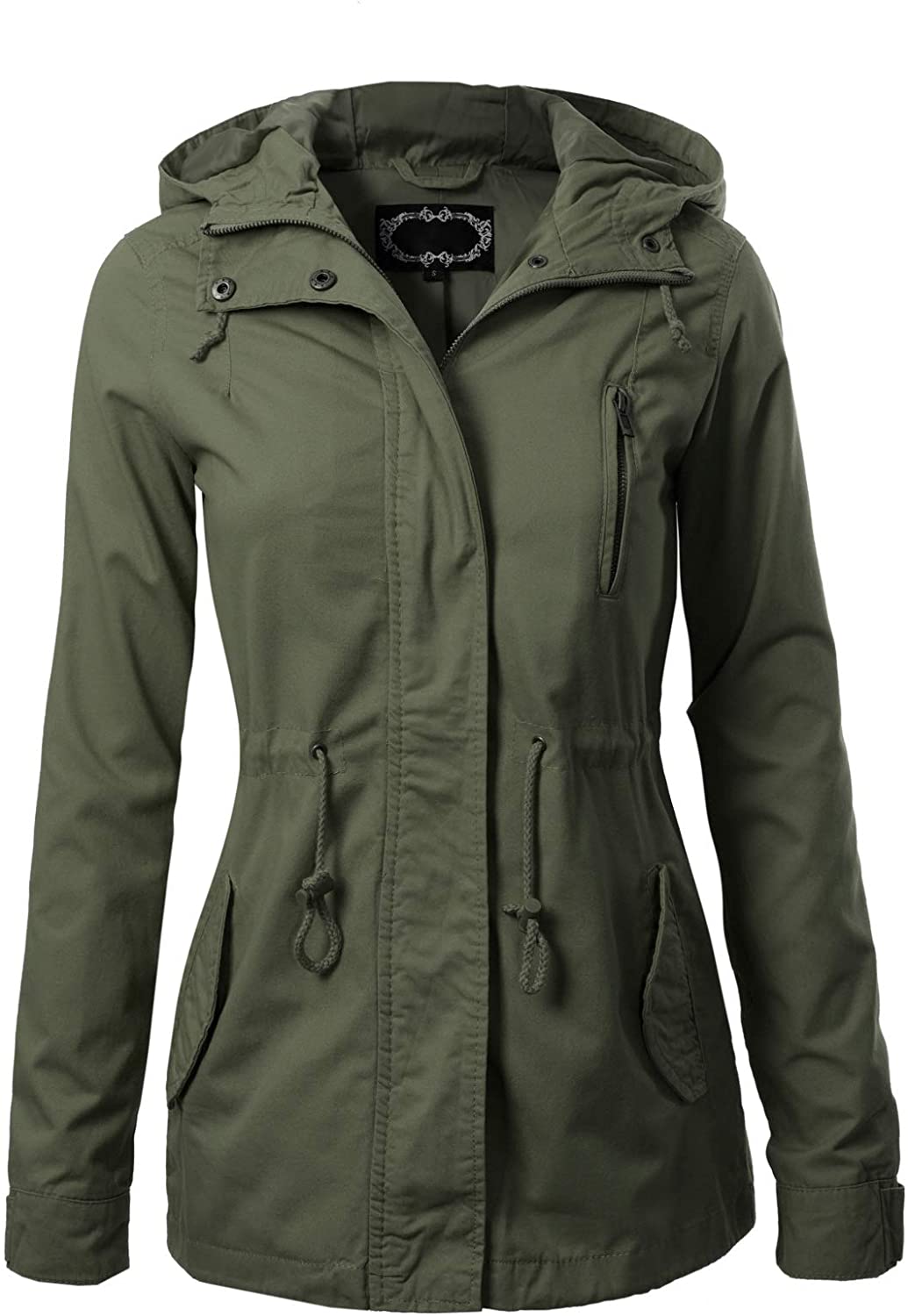 Price:$26.96    Design by Olivia Women's Military Anorak Safari Hoodie Jacket  Clothing