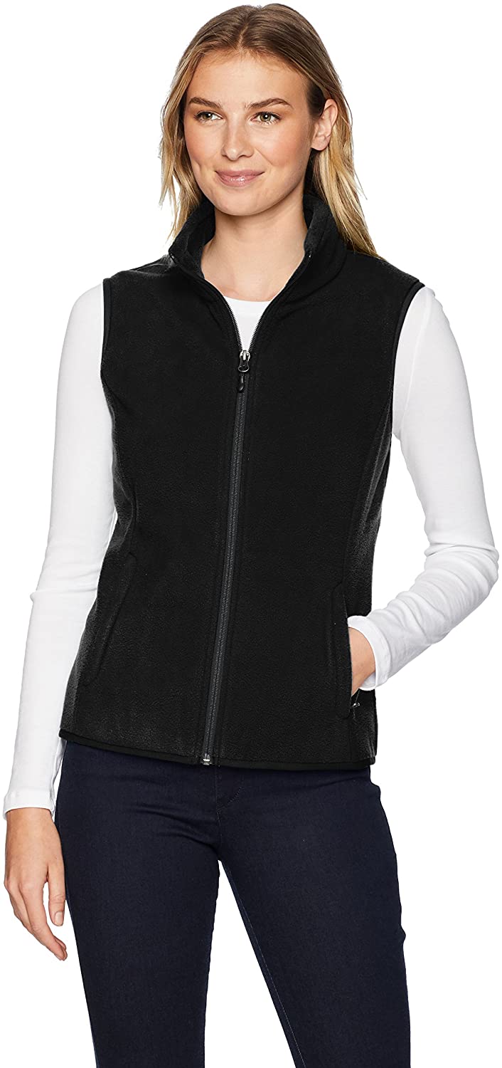 Price:$19.50    Amazon Essentials Women's Full-Zip Polar Fleece Vest  Clothing