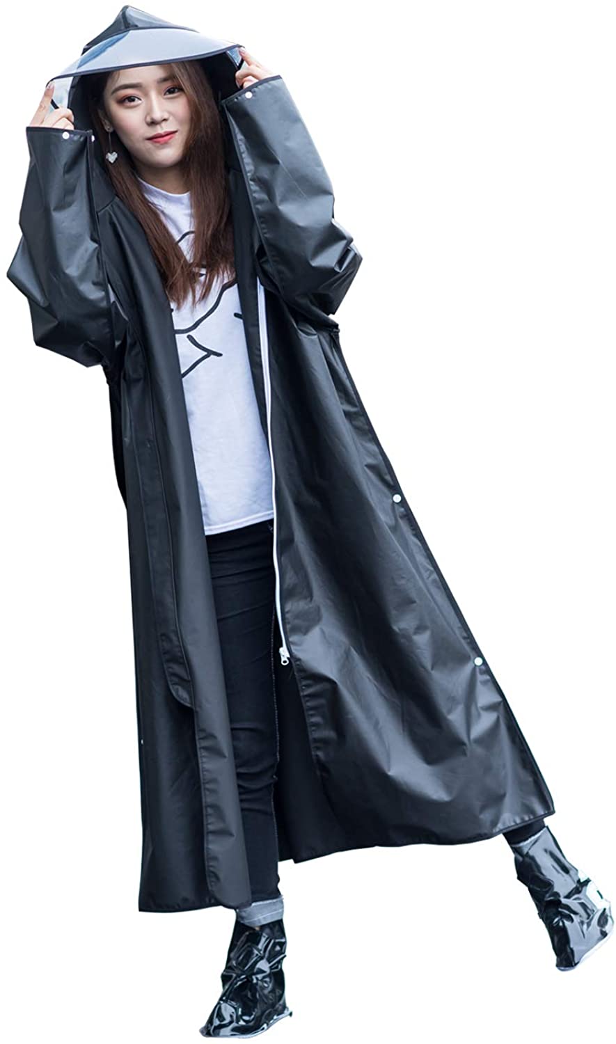Price:$24.49 Multifunctional EVA Raincoat, Transformable Rain Poncho Unisex Rain Cape at Amazon Men’s Clothing store