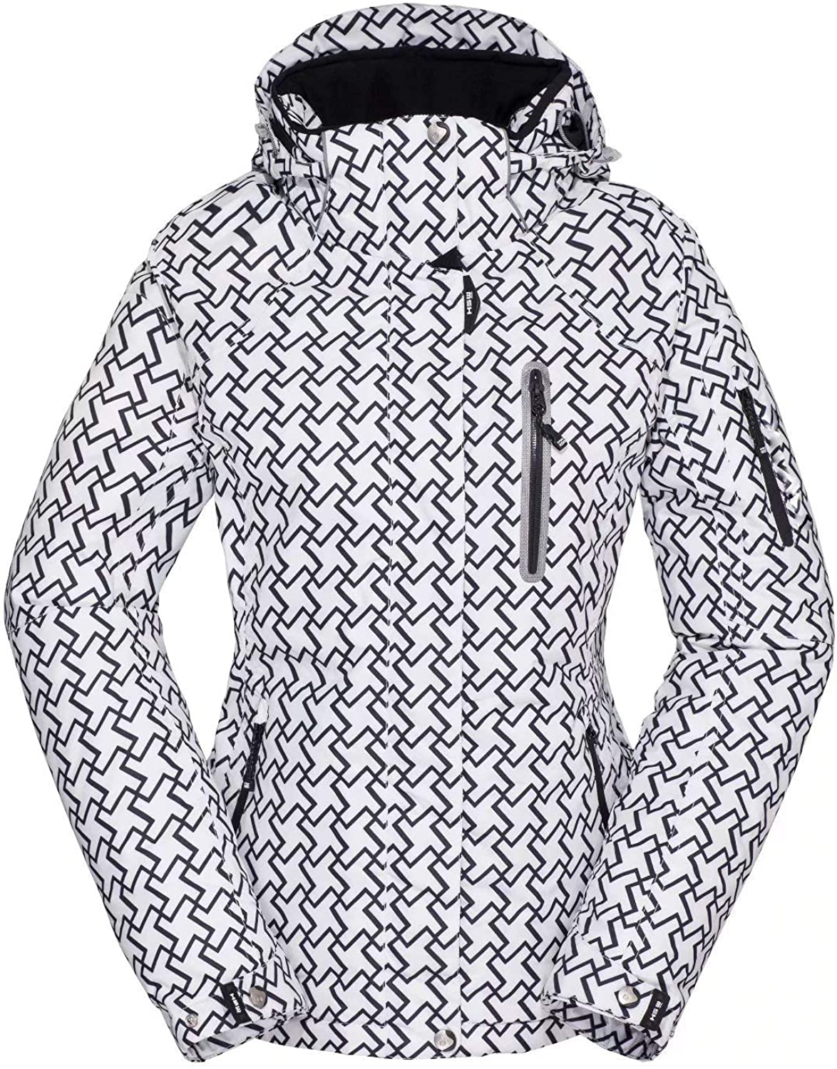 Price:$74.87     HSW Jackets for Women Ski Jacket Women Winter Snow Coats for Women Black Waterproof   Clothing