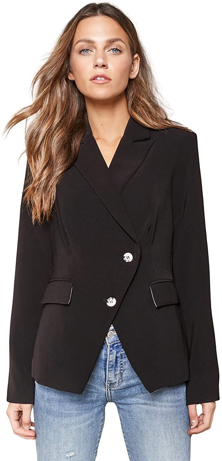 Price:$51.61    Sugar Lips Women's Uptown Girl Asymmetrical Blazer  Clothing