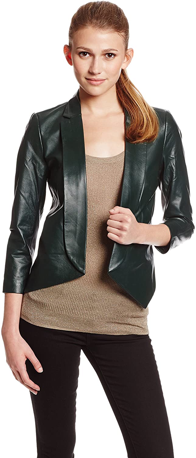 Price:$179.34 Rebecca Minkoff Women's Ace Leather Jacket, Noble Green, 6 at Amazon Women's Coats Shop