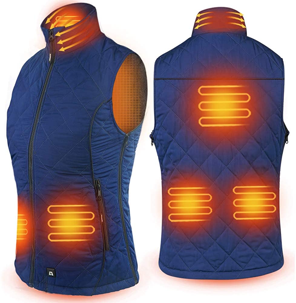 Price:$109.98 ARRIS Heated Vest for Women, Size Adjustable 7.4V Battery Electric Warm Clothing for Hiking Camping Skiing Blue at Amazon Women's Coats Shop