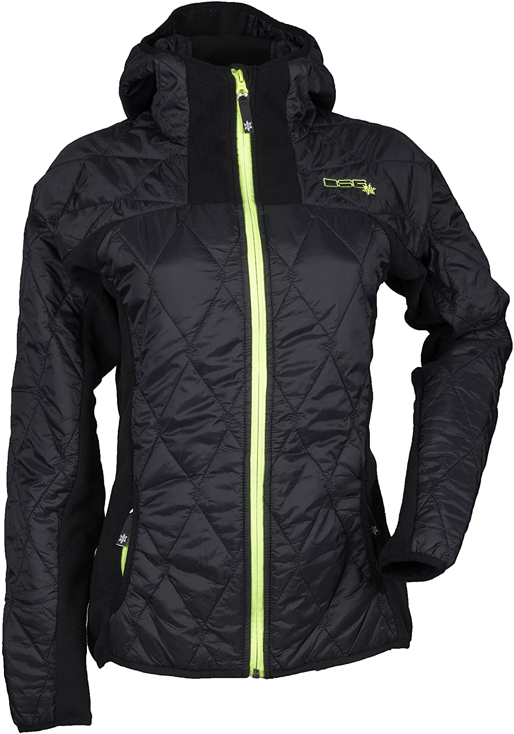 Price:$49.99    DSG Outerwear Women's Fleece Jacket (Black/Bright Green, Large)  Clothing
