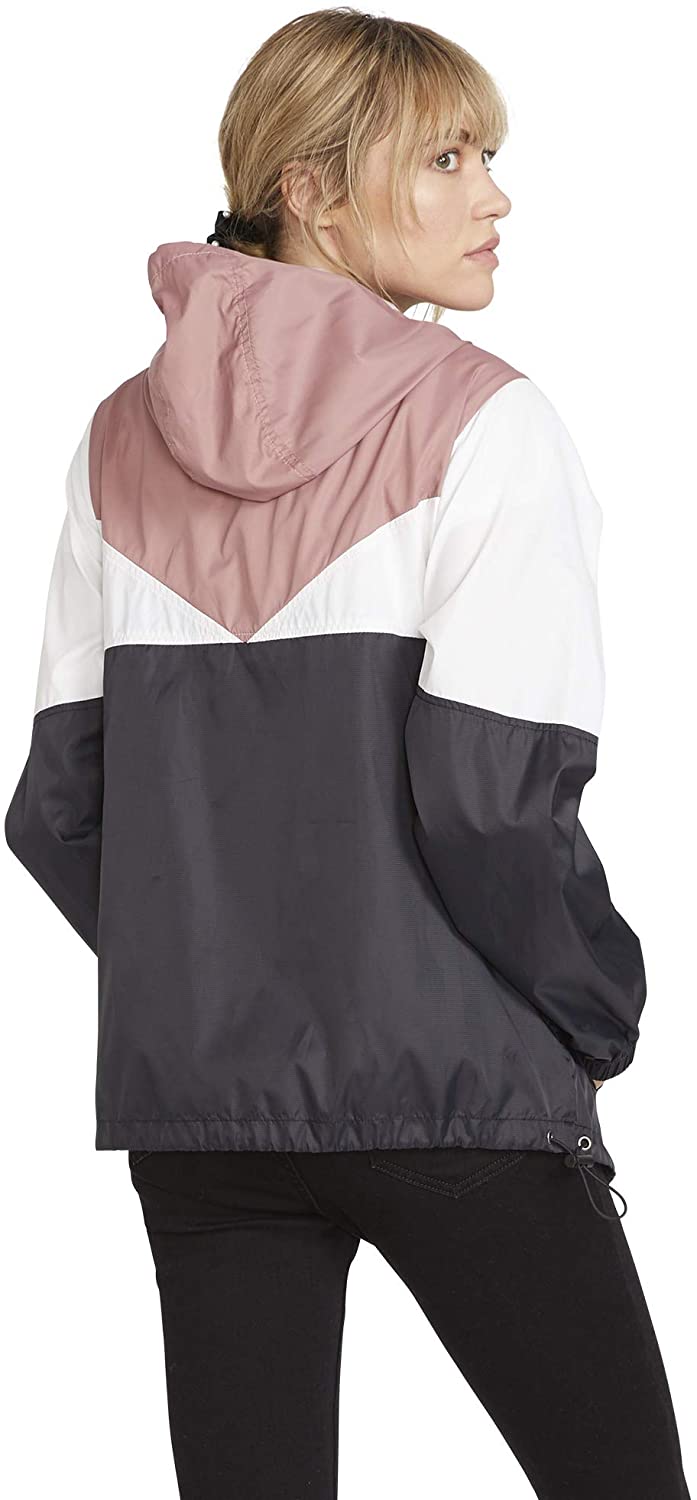 Price:$34.99    Volcom Women's Wind Stoned Lightweight Quarter Zip Hooded Jacket  Clothing