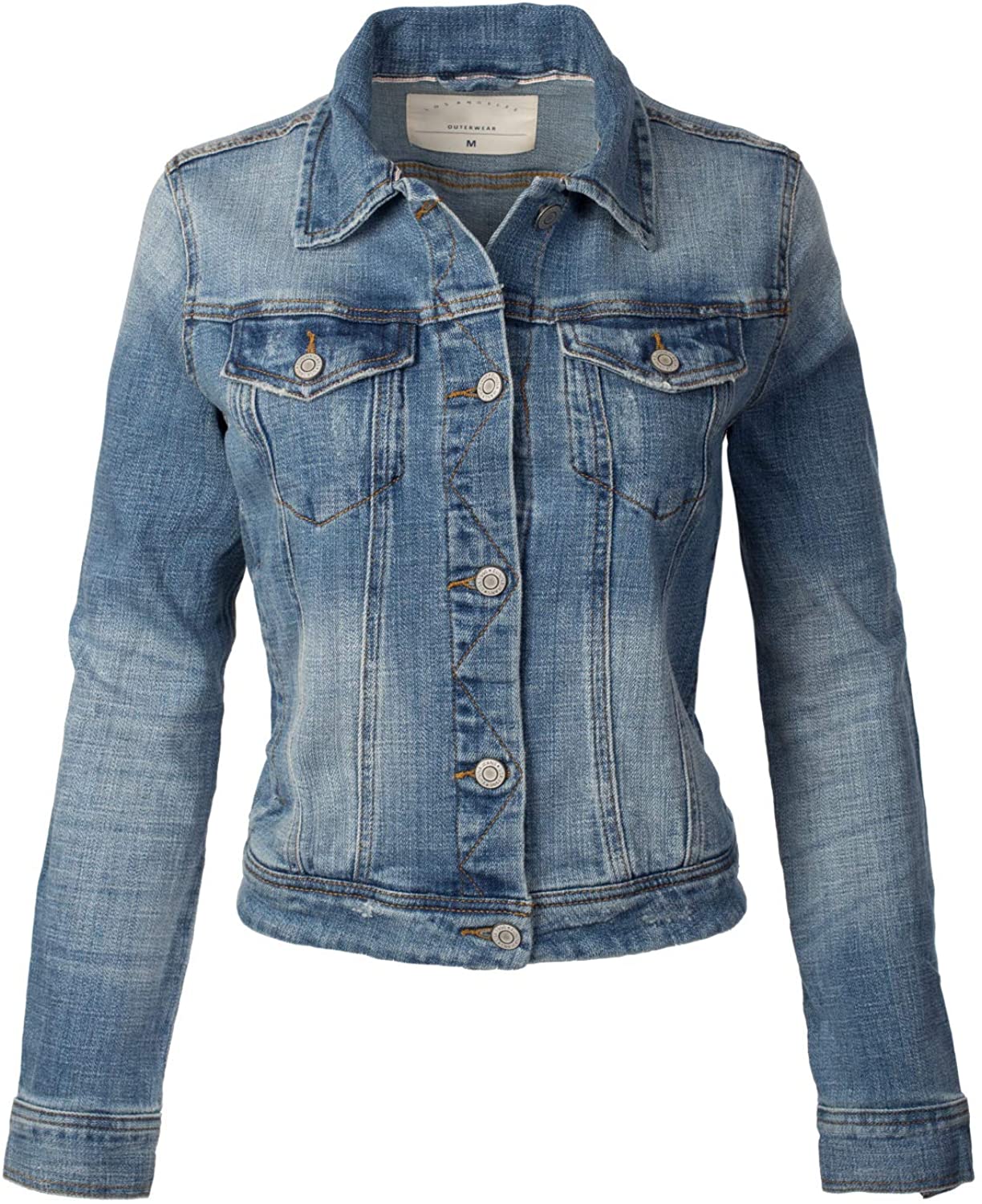 Price:$32.96 Design by Olivia Women's Classic Casual Vintage Denim Jean Jacket at Amazon Women's Coats Shop
