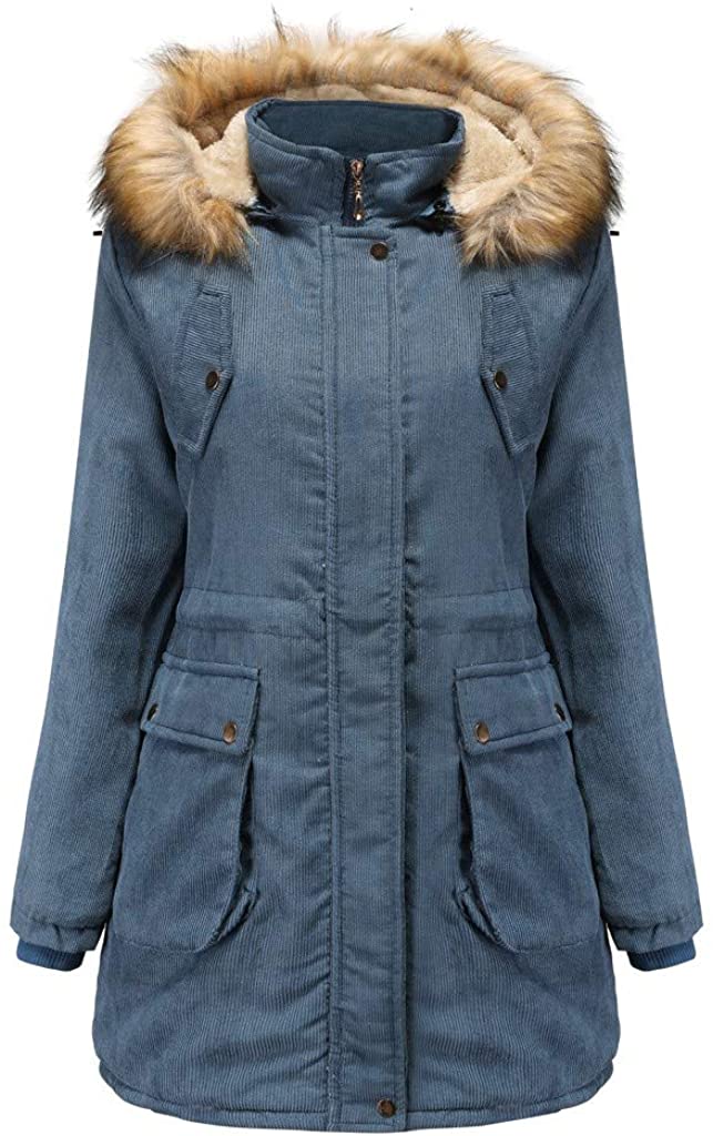 Price:$49.40    BBZUI Women Winter Lapel Zipper Long Trench Coat Jacket Ladies Warm Overcoat Pockets Outwear  Clothing