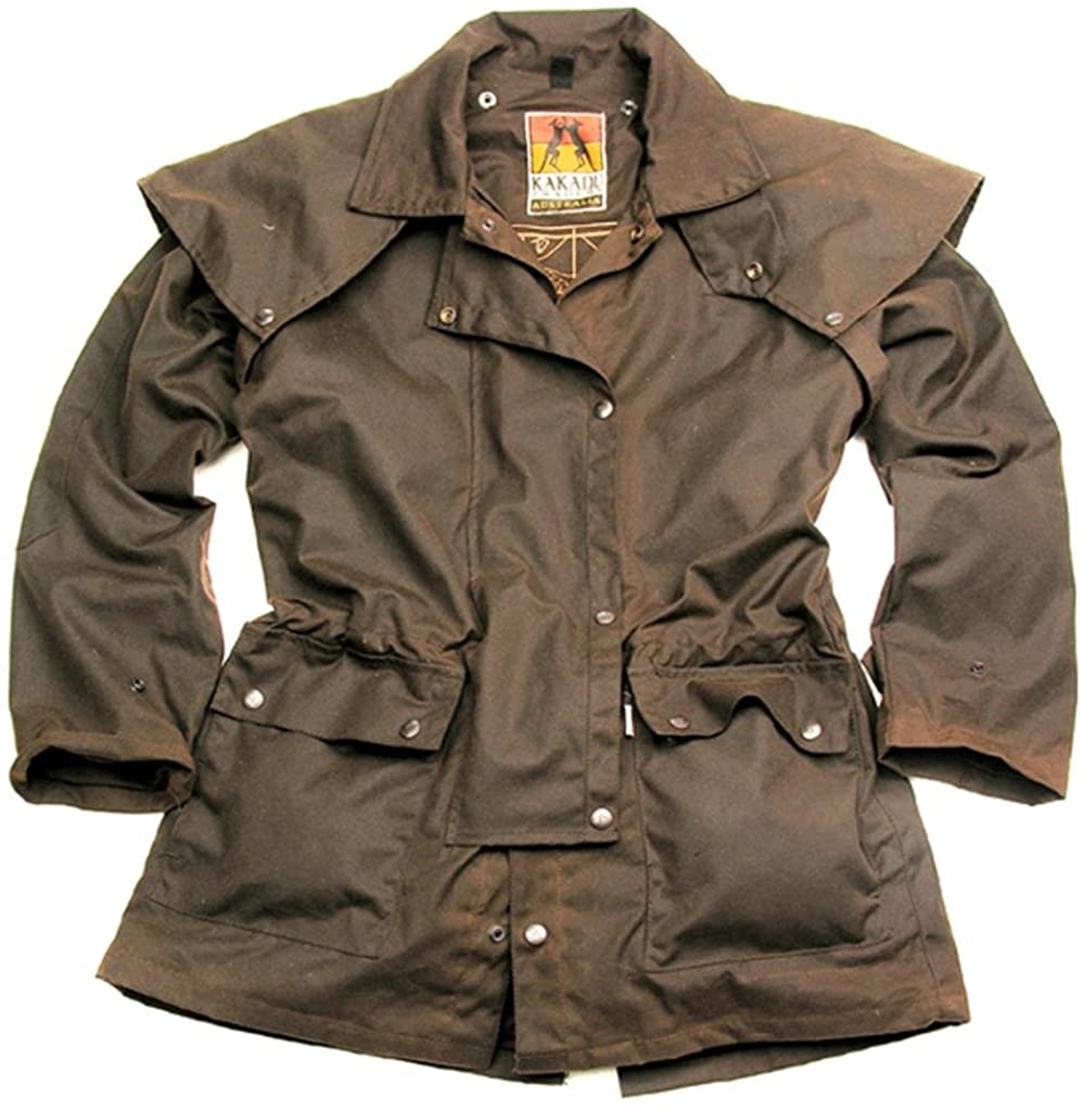 Price:$149.00    Kakadu Australia Cowboy Saddle Slicker Rain Jacket Duster -Workhorse Half Length Unisex  Clothing
