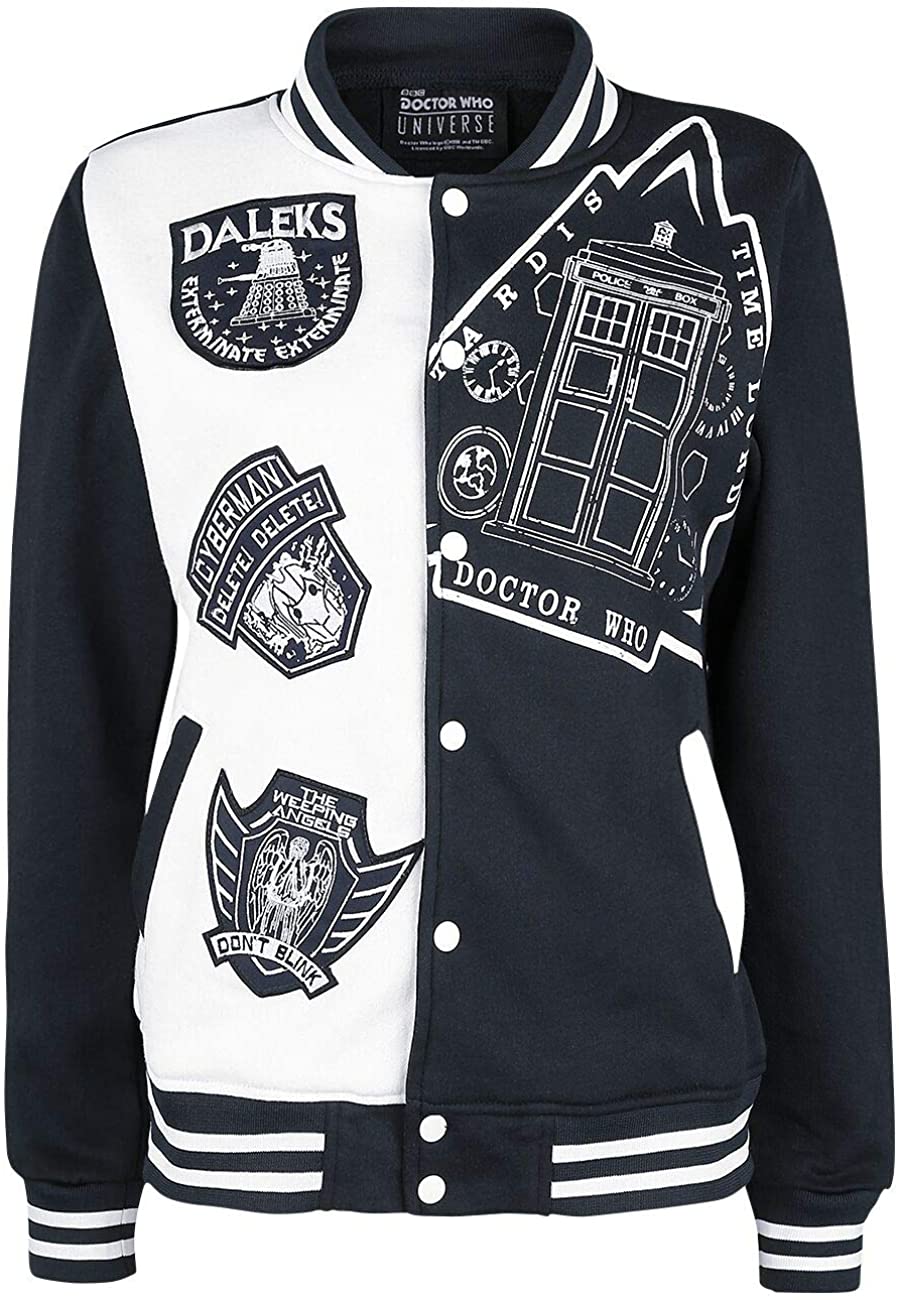 Price:$59.99    Doctor WHO Villains - Women's Varsity Jacket  Clothing