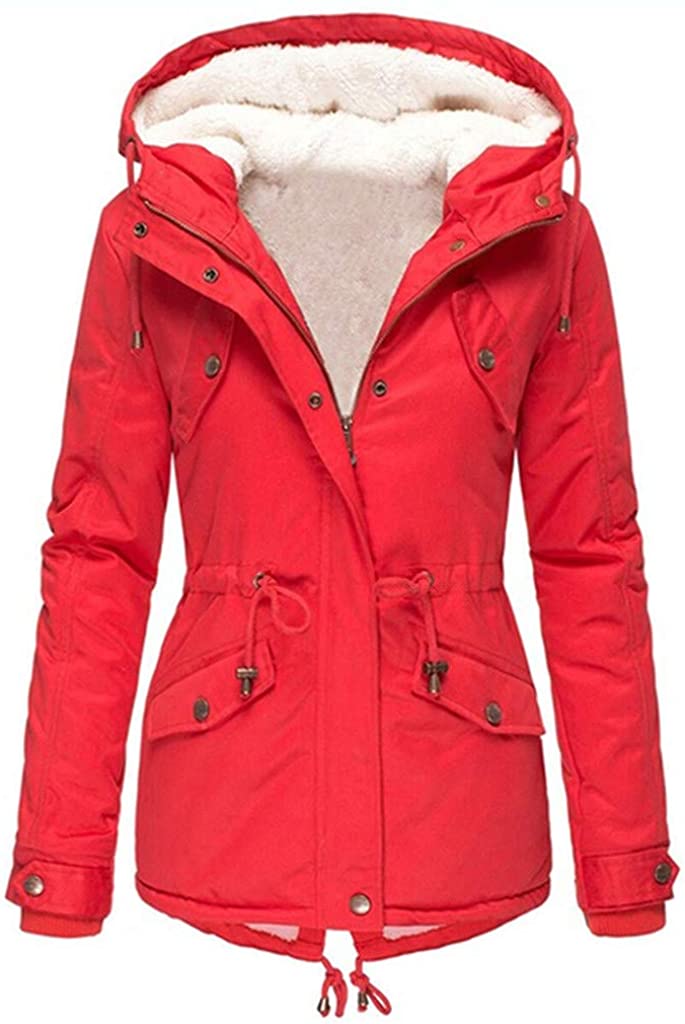 Price:$32.19 Alough Women Down Coat Plus Size Warm Solid Hooded Zipper Pocket Winter Outwear Long Sleeve Jacket Fall Snow 5X Coats at Amazon Women's Coats Shop