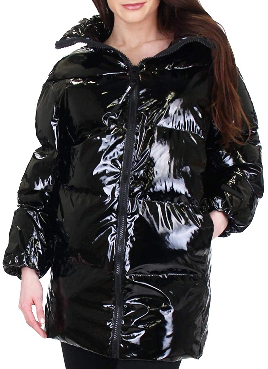 Price:$64.99    Juicy Couture Black Label Women's Glossy Oversized Warm Winter Puffer Coat  Clothing
