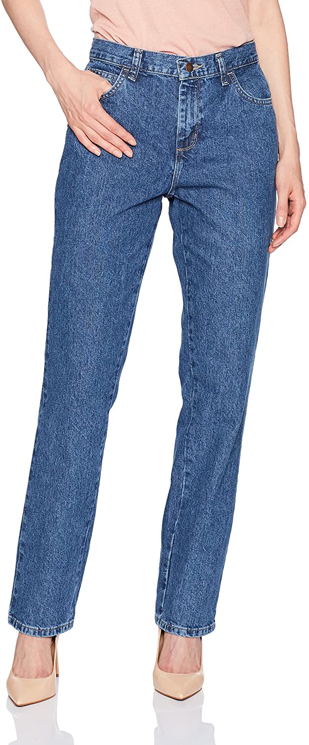 Price:$28.90 LEE Women's Relaxed Fit All Cotton Straight Leg Jean at Amazon Women's Jeans store