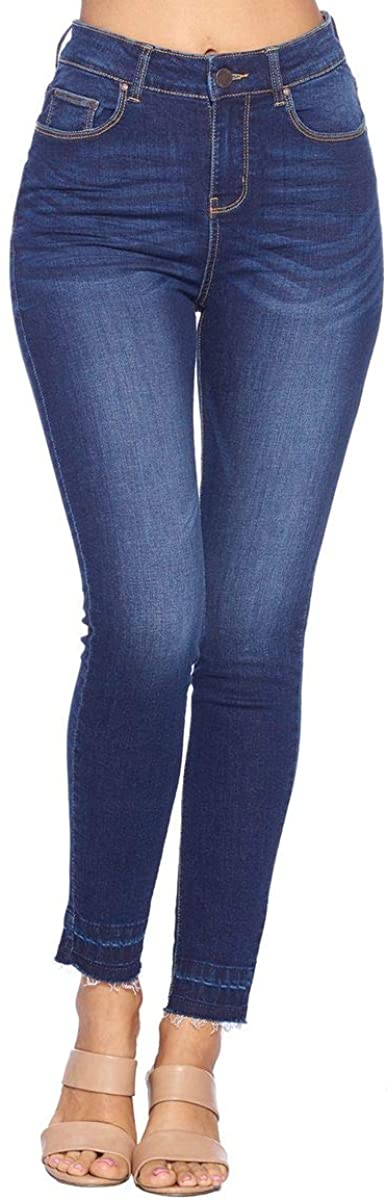 Price:$27.95 Blue Age Women's High Rise Solid Ankle Skinny Jeans (JP1115HN, DK, 1) at Amazon Women's Jeans store