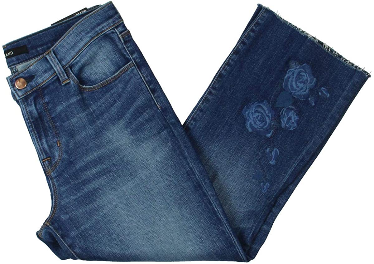 Price:$42.21    J Brand Womens Selena Skinny Bootcut Mid-Rise Cropped Jeans  Clothing