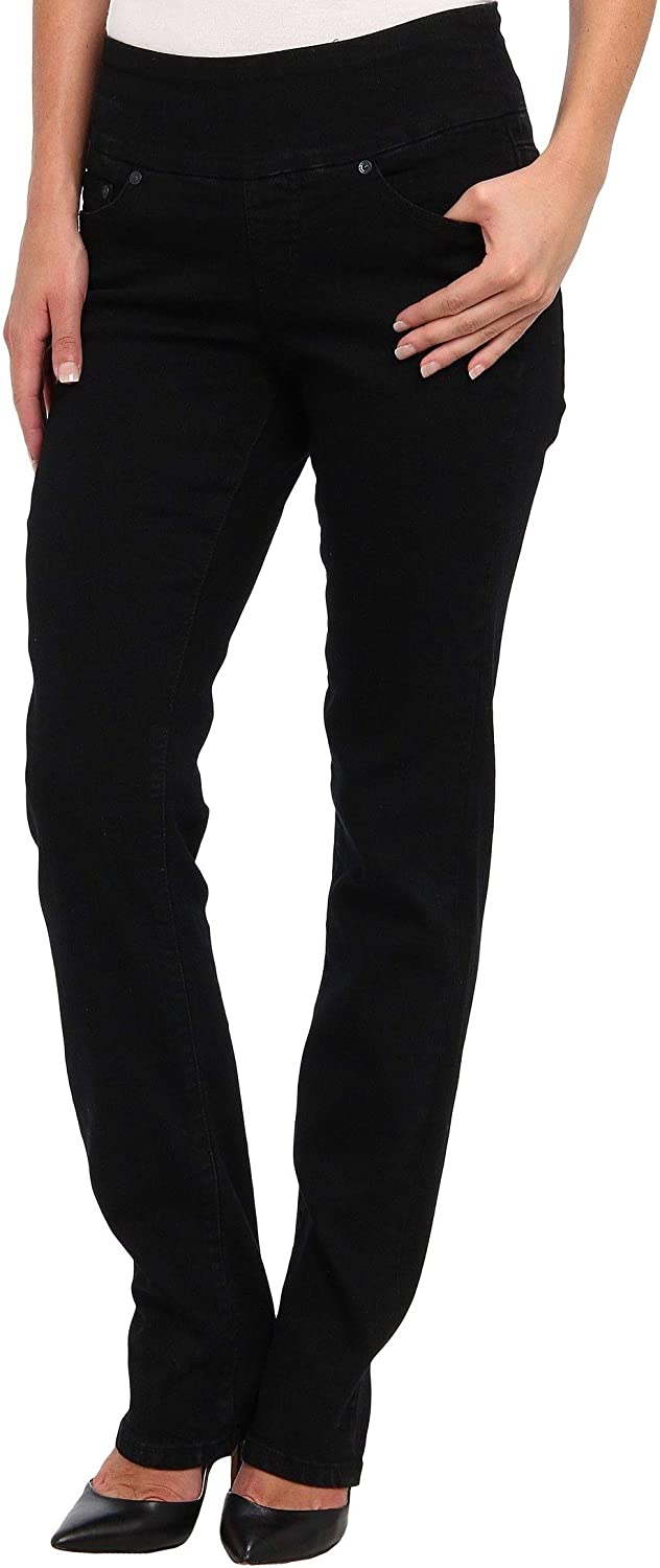 Price:$30.98 Jag Jeans Women's Peri Pull-on Straight in Black Void at Amazon Women's Jeans store
