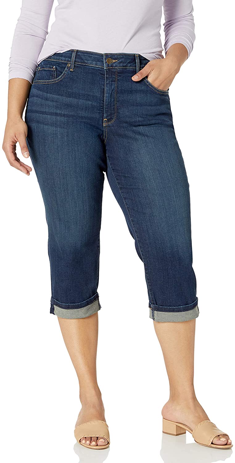 Price:$20.74 NYDJ Women's Plus Size Marilyn Crop Cuff Jean at Amazon Women’s Clothing store