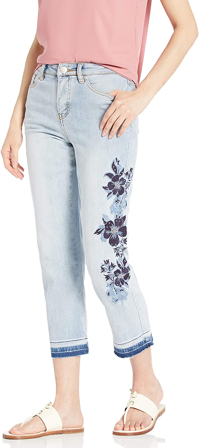 Price:$33.01 Tribal Women's 5 Pkt Capri W/Emb and Released Hem at Amazon Women's Jeans store