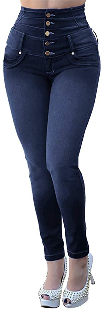 Price:$10.89 FIRERO Women Autumn Elastic Button Plus Size Loose Hole Denim Casual Small Feet Cropped Jeans at Amazon Women's Jeans store