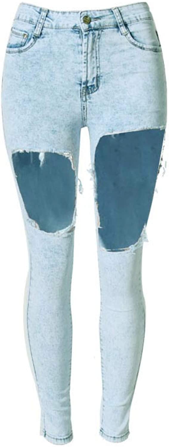 Price:$24.99 GOU ZHU Butt-Lifting Skinny Jeans Ripped Destroyed Denim at Amazon Women's Jeans store