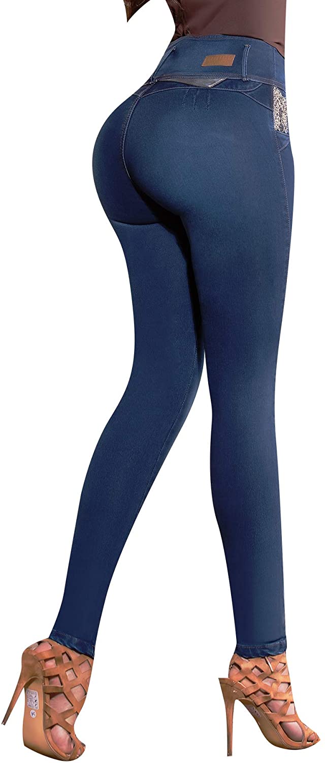 Price:$49.99 ARANZA High Waist Skinny Butt Lifting Jeans Colombian Stretch Jeans for Women at Amazon Women's Jeans store