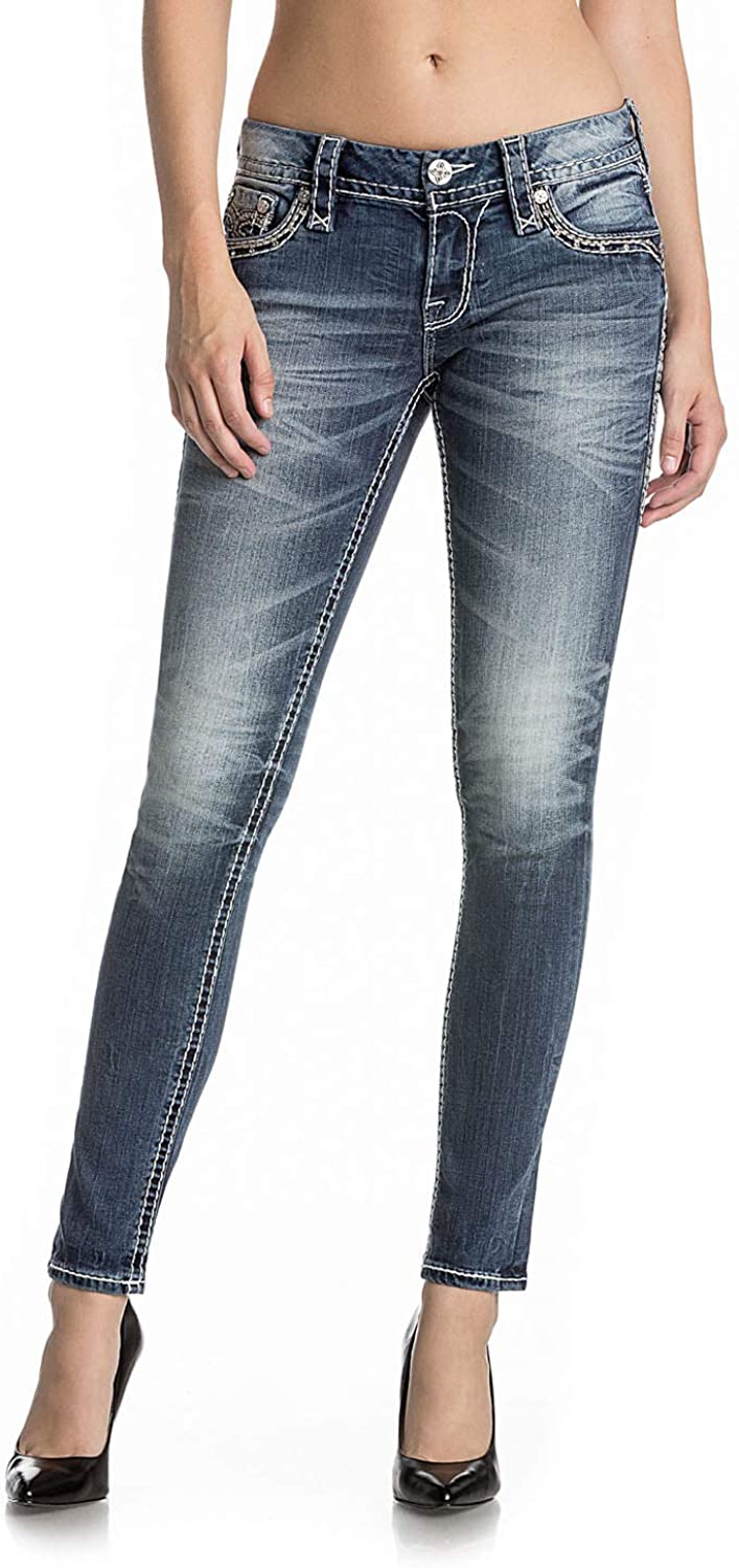 Price:$169.00 Rock Revival - Womens Daray S202 Skinny Jeans at Amazon Women's Jeans store