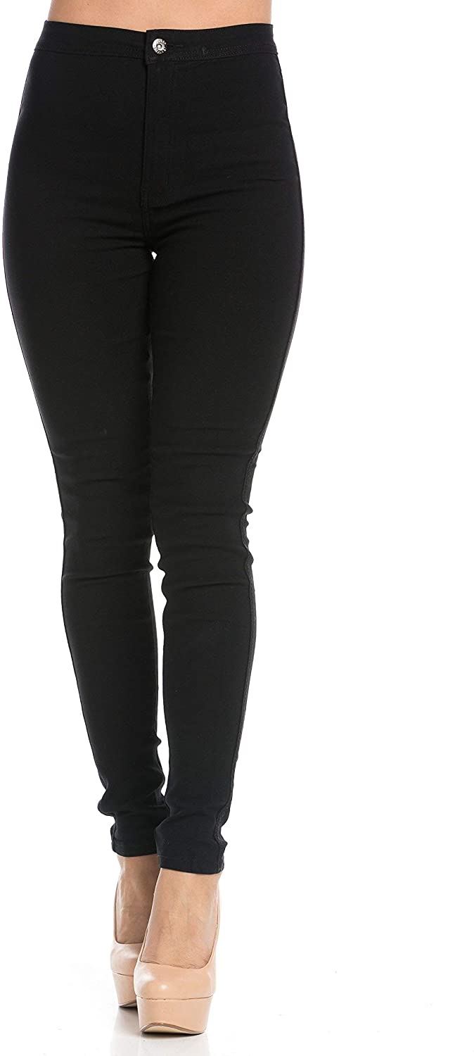 Price:$16.99 Super High Waisted Stretchy Skinny Jeans in Black (Plus at Amazon Women's Jeans store