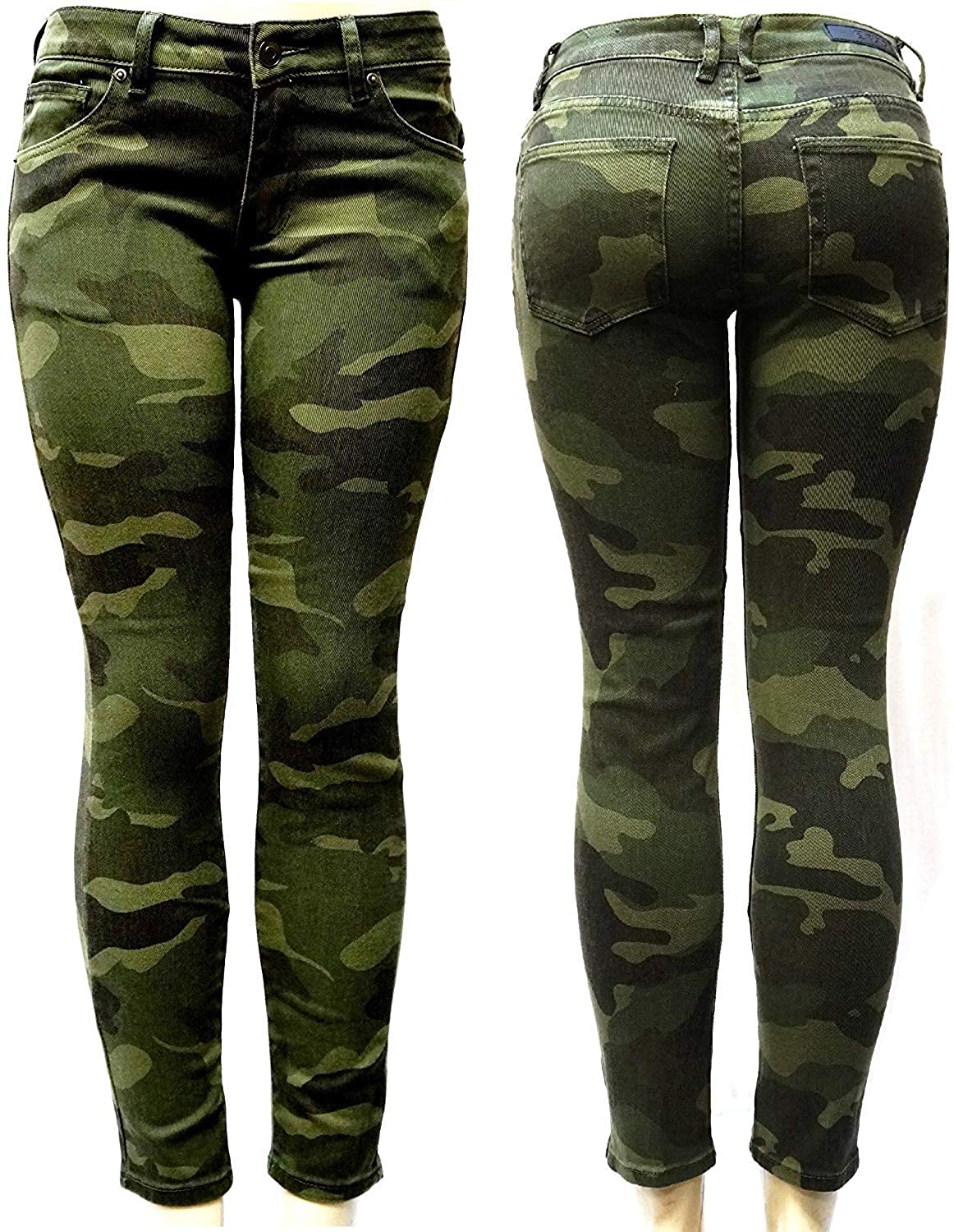 Price:$16.99 Jack David / Rue21 Juniors Womens Plus Size Stretch Army Camo Camouflage Skinny Denim Jeans Pants at Amazon Women's Jeans store