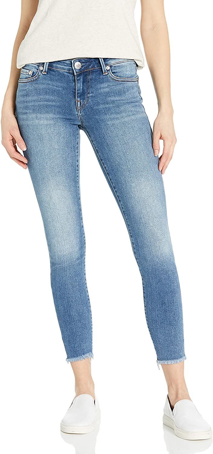 Price:$41.31    True Religion Women's Halle Super T Mid Rise Skinny Leg Fit Jean with Crystals  Clothing