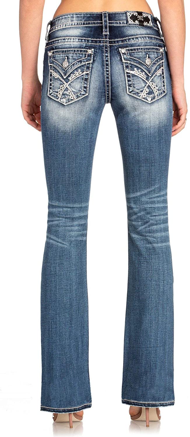 Price:$87.84    Miss Me Crossing Paths Bootcut Jeans  Clothing