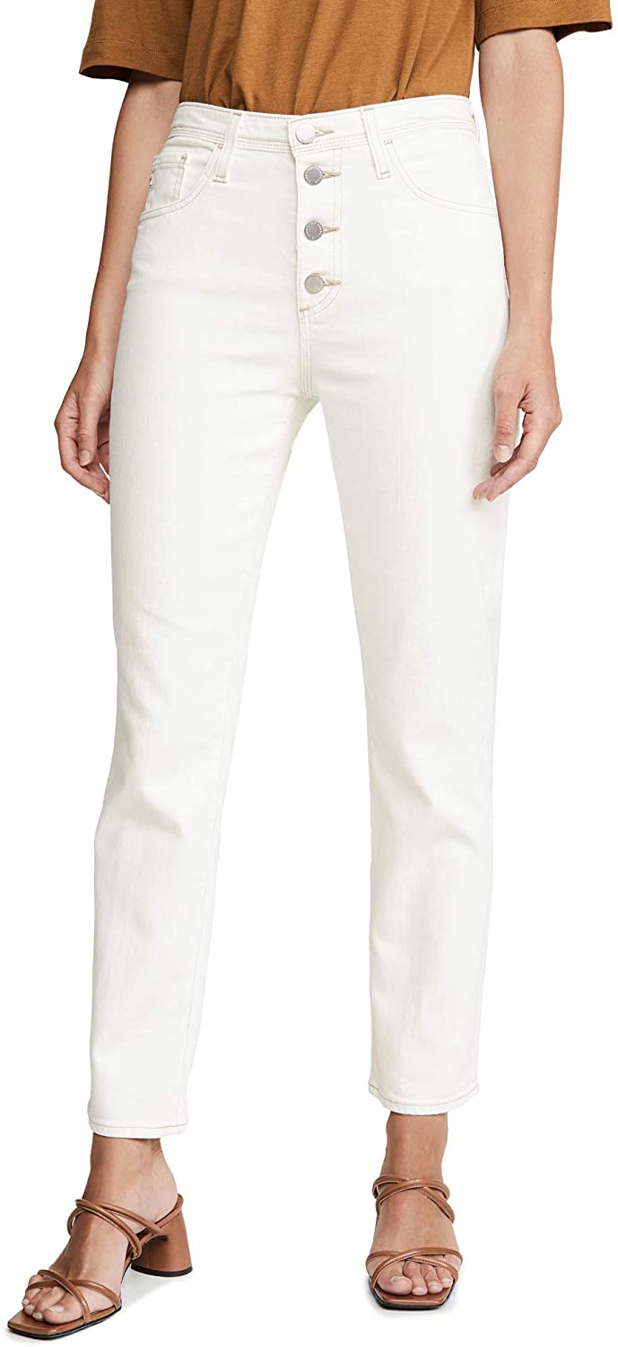 Price:$215.00    AG Adriano Goldschmied Women's Isabelle High-Rise Straight Leg Crop Jean  Clothing