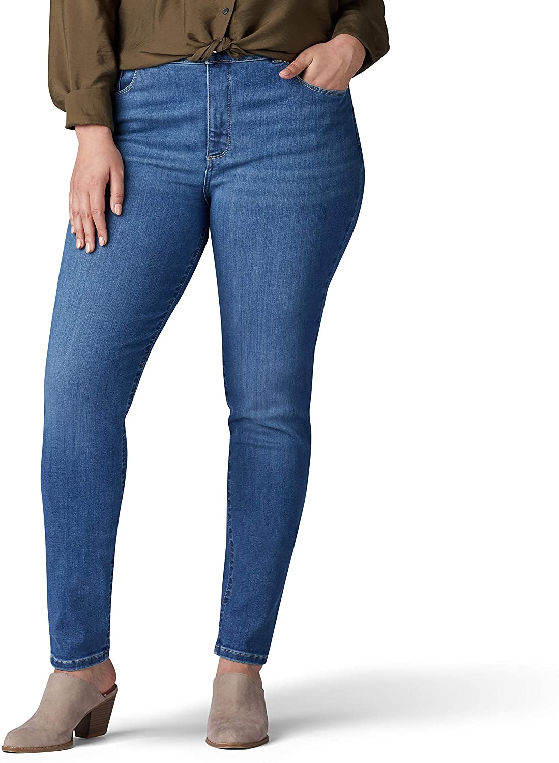 Price:$22.99 LEE Women's Plus-Size Sculpting Slim Fit Skinny Leg Jean at Amazon Women's Jeans store
