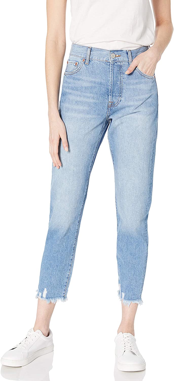 Price:$54.90    The Drop Women's Audrey Slim High-Rise Straight Fit Button-Fly Jean  Clothing