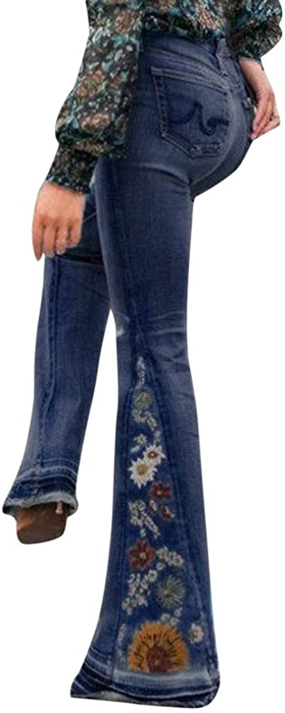 Price:$15.66 Dainzuy Women's Classic Flare Denim Jeans Bellbottom Stretch Slim Wide Leg Embroidery Denim Pants at Amazon Women's Jeans store