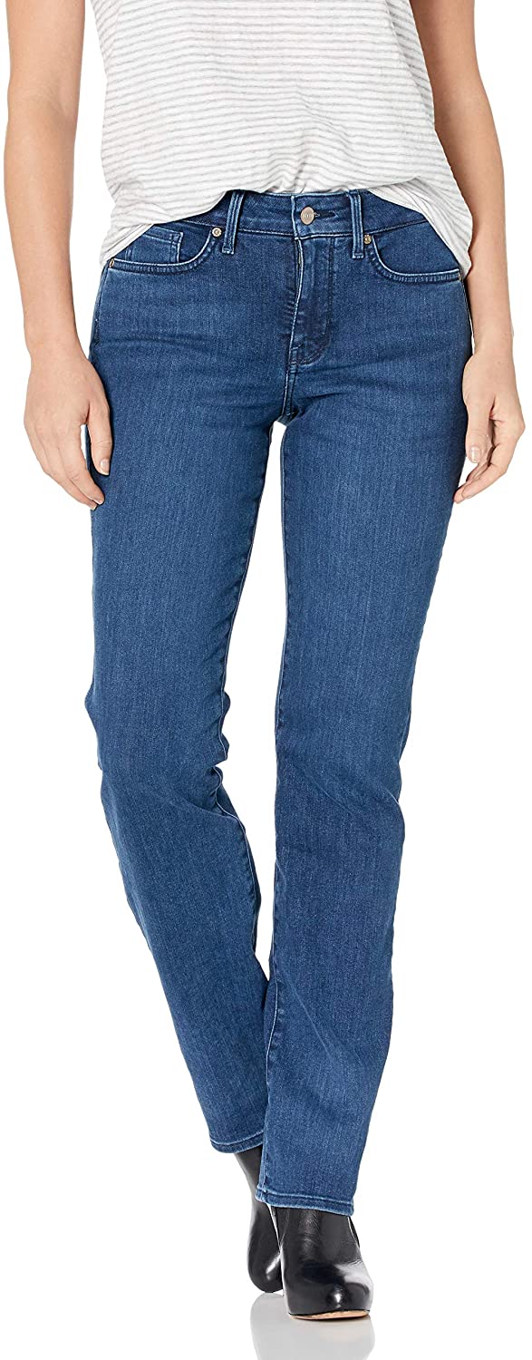 Price:$88.86    NYDJ Women's Petite Marilyn Straight Leg Jeans  Clothing