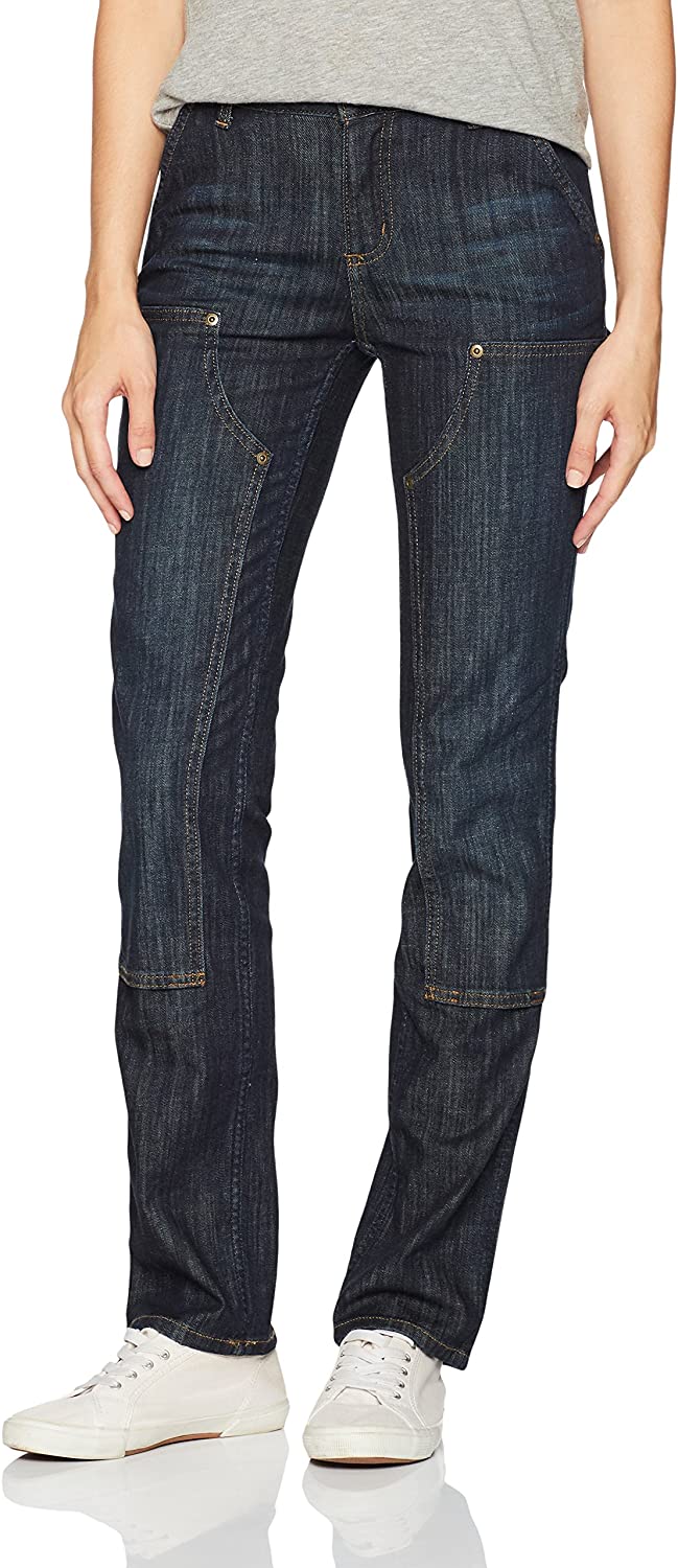 Price:$35.50 Carhartt Women's Slim Fit Layton Double Front Straight Leg Jean at Amazon Women's Jeans store