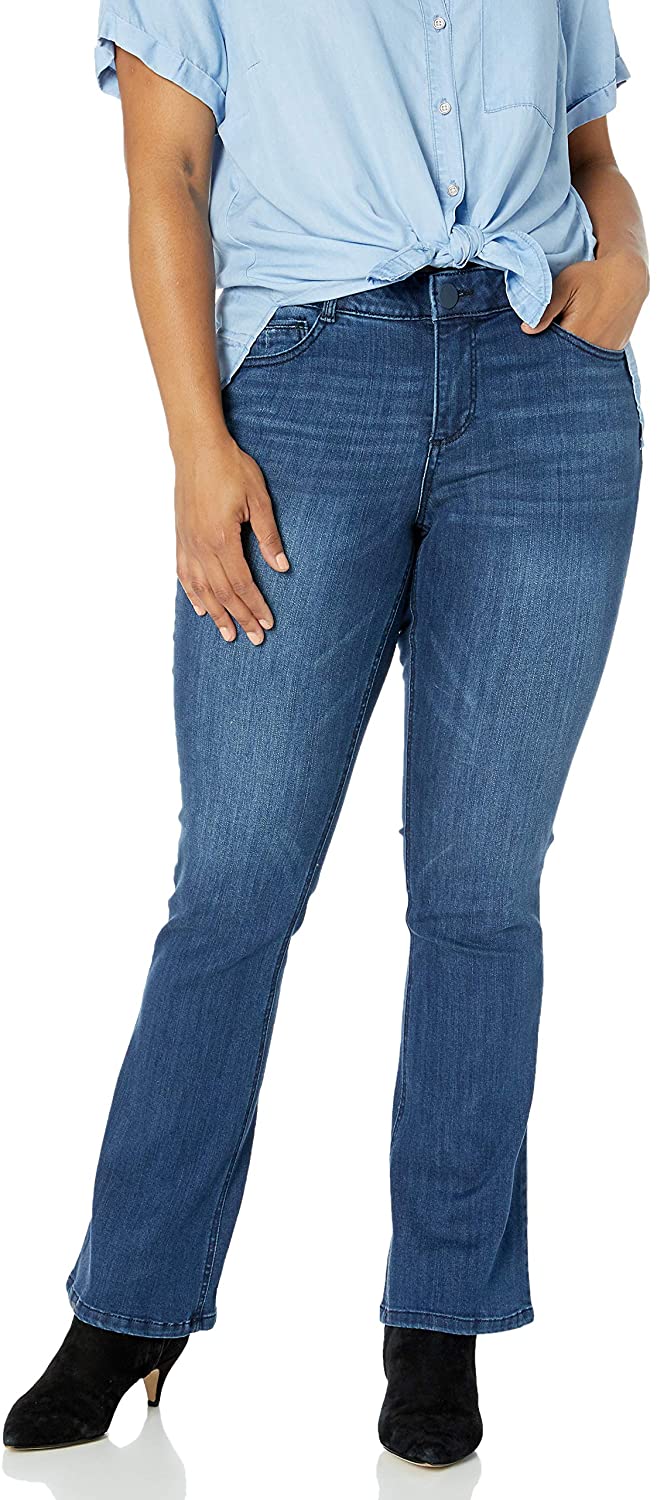 Price:$45.99 Democracy Women's Plus Size Ab Solution Itty Bitty Boot Jean at Amazon Women's Jeans store